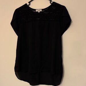 Meraki Black Lace Detail Blouse